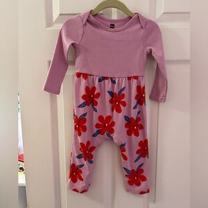 Tea Romper Purple Floral (9-12 months)